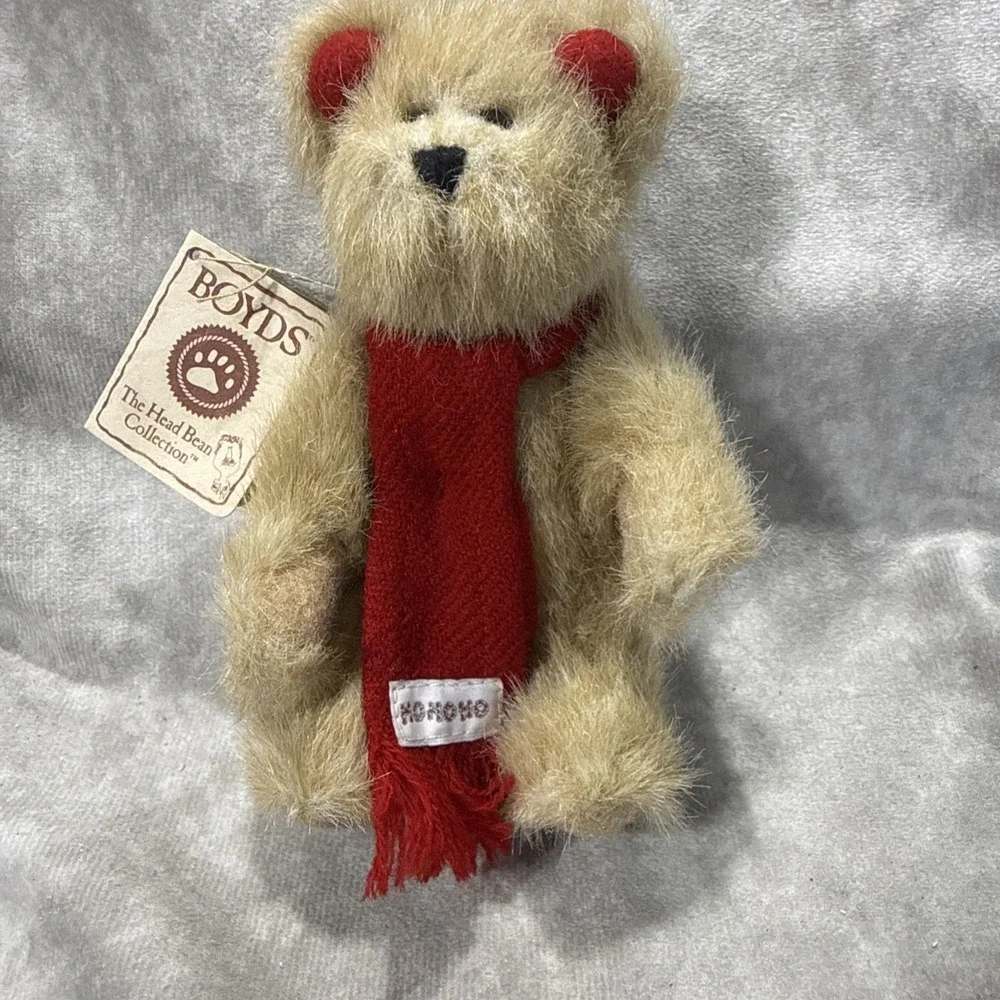 Boyds Bear Lil Muffelbeary Red Earmuffs Scarf Holiday Christmas Gift Bag 6